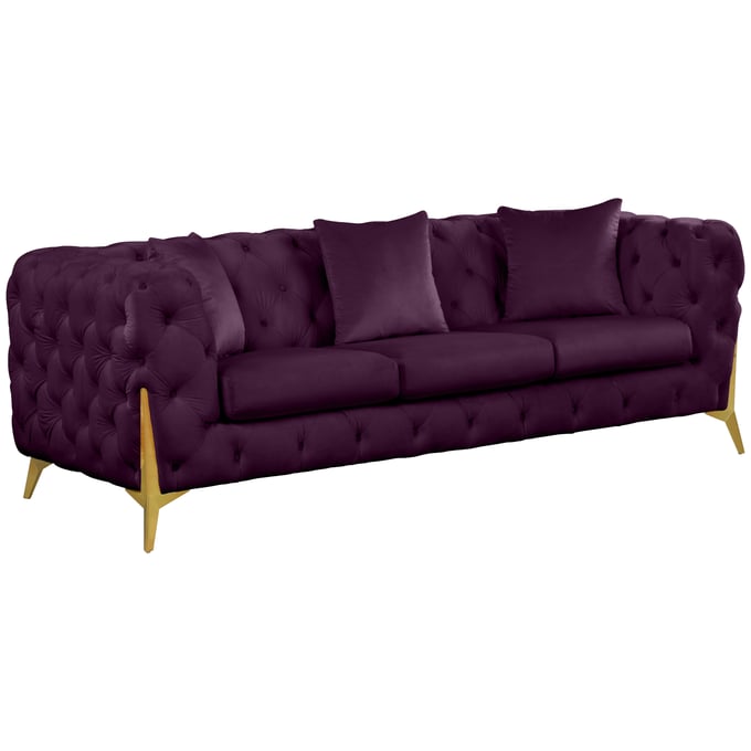 Meridian Furniture Kingdom Purple Velvet Sofa MRD-695PURPLE-S