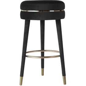 Meridian Furniture Coral Black Velvet Bar Stool