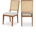 Butterfly Cream Linen Textured Fabric Dining Chair