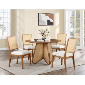 Meridian Furniture Butterfly Cream Brown 5pc Dining Room Set