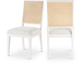 2 Meridian Furniture Butterfly Cream Dining Chairs