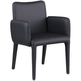 Meridian Furniture Pelle Black Leather Dining Chair