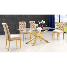 Meridian Furniture Capri Beige 5pc Dining Room Set