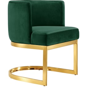 Meridian Furniture Gianna Green Velvet Gold Dining Chair