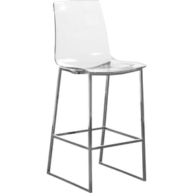 Design Edge Wentworth Falls  Chrome Metal Acrylic Stool