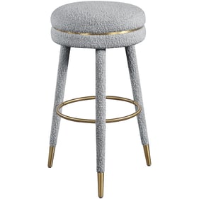 Meridian Furniture Coral Grey Fabric Bar Stool