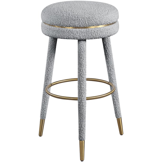 Meridian Furniture Coral Grey Fabric Bar Stool MRD-724GREY