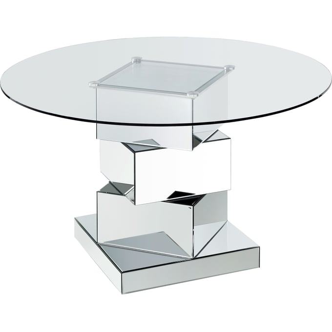 Meridian Furniture Haven Chrome Dining Table MRD-726-T