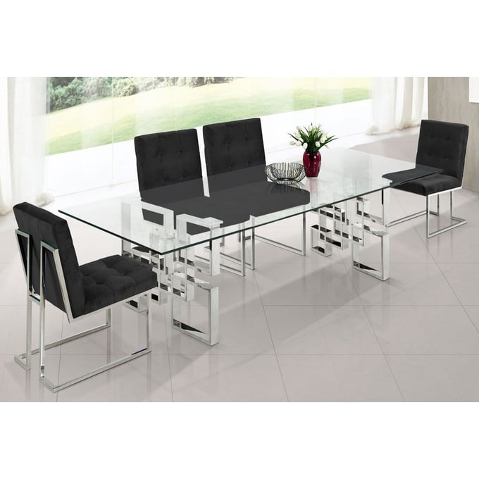 Design Edge Jindabyne  Black 5pc Dining Room Set DE-22866885