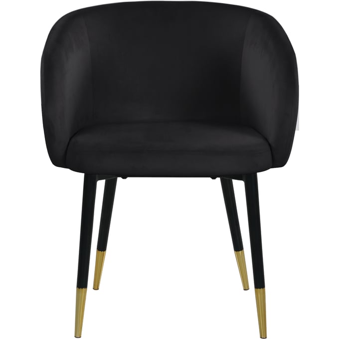 Meridian Furniture Louise Black Velvet Dining Chair MRD-733BLACK-C