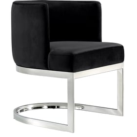 Meridian Furniture Gianna Black Velvet Chrome Dining Chair