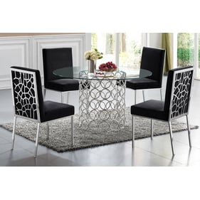 Meridian Furniture Opal Black 5pc Dining Room Set