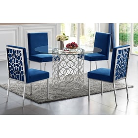 Meridian Furniture Opal Navy 5pc Dining Room Set