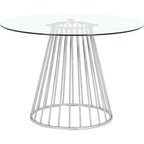 Design Edge Rankins Springs  Chrome Metal Dining Table