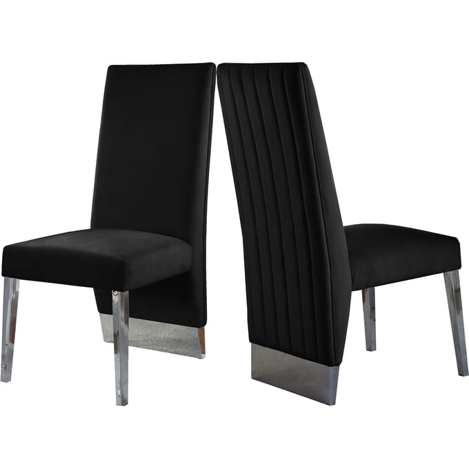 Crushed velvet chair discount with chrome legs