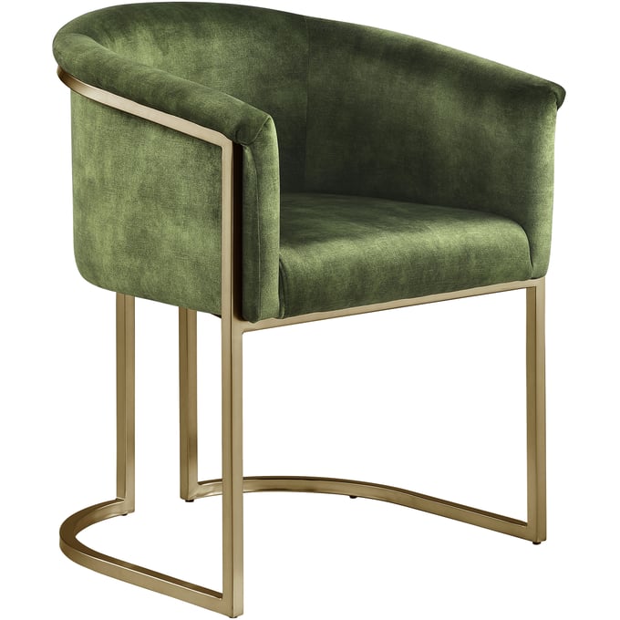 Meridian Furniture Tierra Olive Brushed Brass Dining Chair MRD-758OLIVE-C