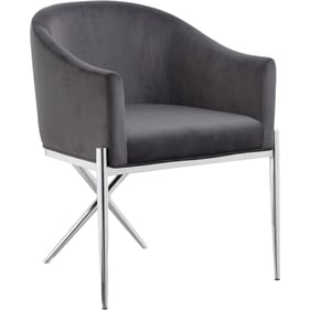 Design Edge Inglewood  Grey Chrome Dining Chair