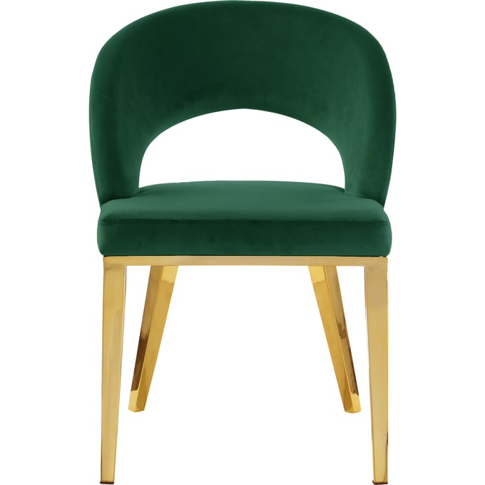 Design Edge Charleville  Green Velvet Gold Base Dining Chair DE-23273769