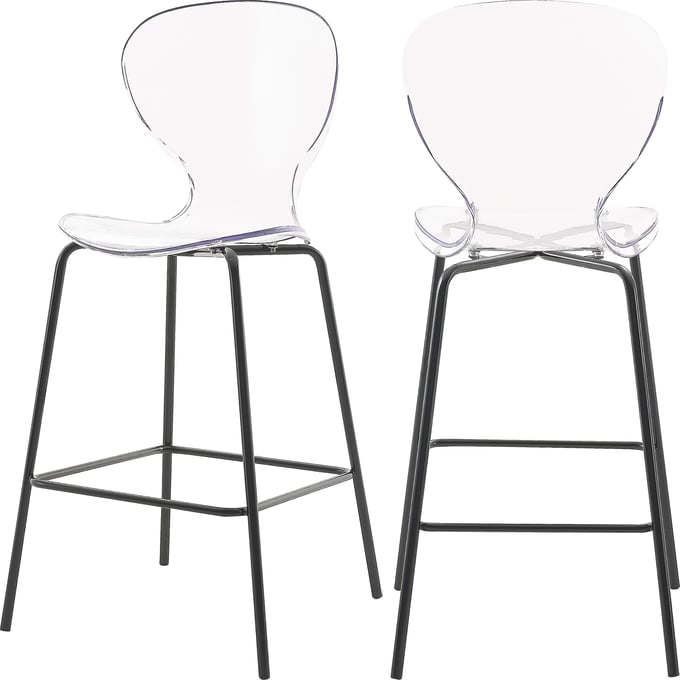 Design Edge Mudgee 2  Matte Black Legs Couter Height Stools DE-23462727