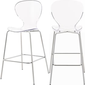 Design Edge Mudgee 2  Chrome Legs Couter Height Stools