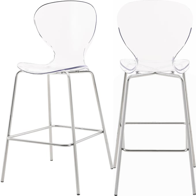 Design Edge Mudgee 2  Chrome Legs Couter Height Stools DE-23462747