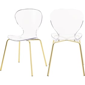 Design Edge Mudgee 2  Gold Legs Dining Chairs