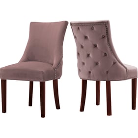 Design Edge South Gundagai 2  Pink Velvet Dining Chairs