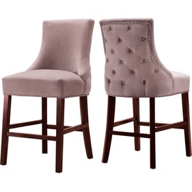 Design Edge South Gundagai 2  Pink Velvet Stools