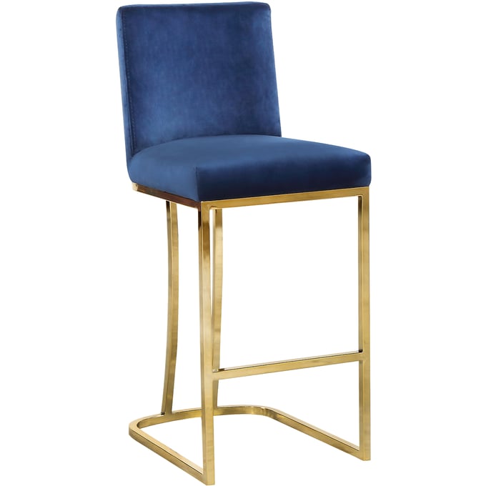 Design Edge Talbingo  Navy Velvet Gold Base Stool DE-22611929