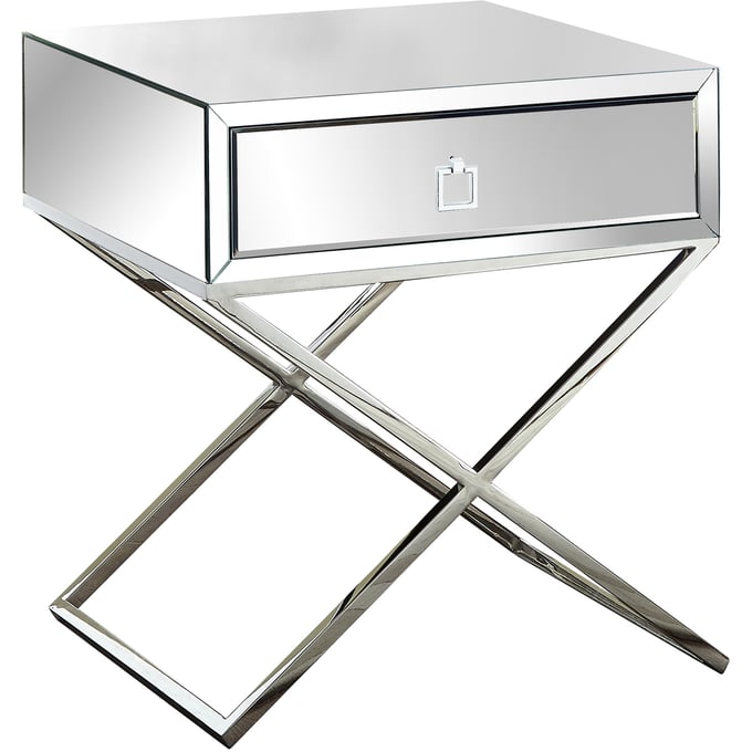 Design Edge West Wyalong  Chrome Side Table DE-22612872