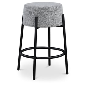 Meridian Furniture Avalon Grey Fabric Counter Height Stool