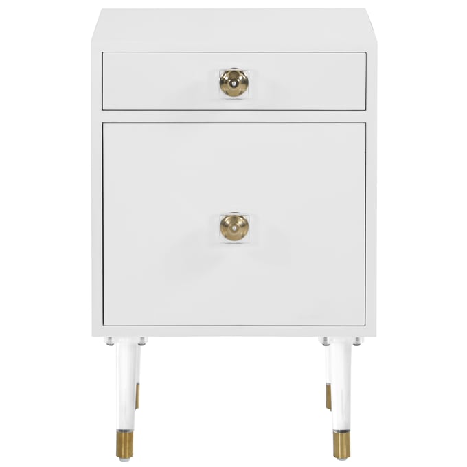 Meridian Furniture Lia White Side Table MRD-830