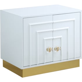 Meridian Furniture Cosmopolitan White Lacquer Side Table