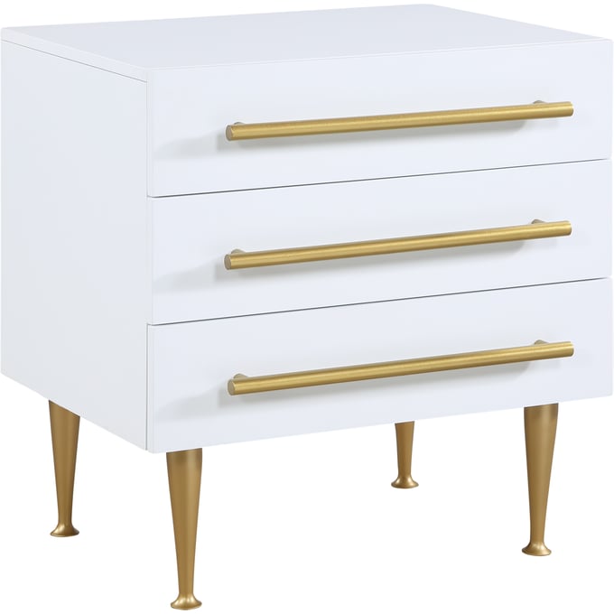 Meridian Furniture Marisol White Night Stand MRD-844WHITE-NS