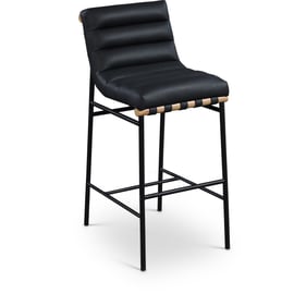 Meridian Furniture Burke Black Vegan Leather Bar Stool