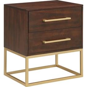 Meridian Furniture Maxine Brown Gold Night Stand