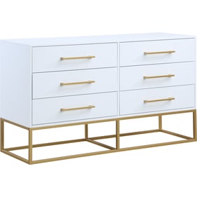 Meridian Furniture Maxine White Gold Dresser