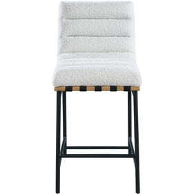 Meridian Furniture Burke Cream Fabric Counter Height Stool