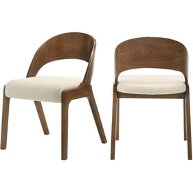 2 Meridian Furniture Woodson Beige Dining Chairs