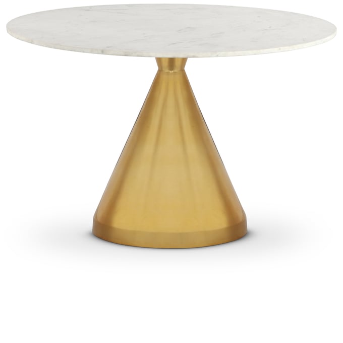 Meridian Furniture Emery White Marble Dining Table MRD-885-T