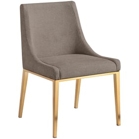 Meridian Furniture Haines Brown Linen Textured Fabric Dining Chair