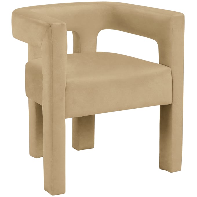 Meridian Furniture Athena Camel Velvet Dining Chair MRD-889CAMEL-C