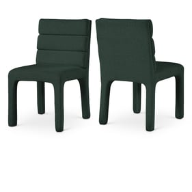 2 Meridian Furniture Kai Green Dining Chairs