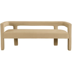 Meridian Furniture Athena Camel Velvet Bench