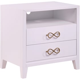 Meridian Furniture Bowtie Pink Gold Night Stand