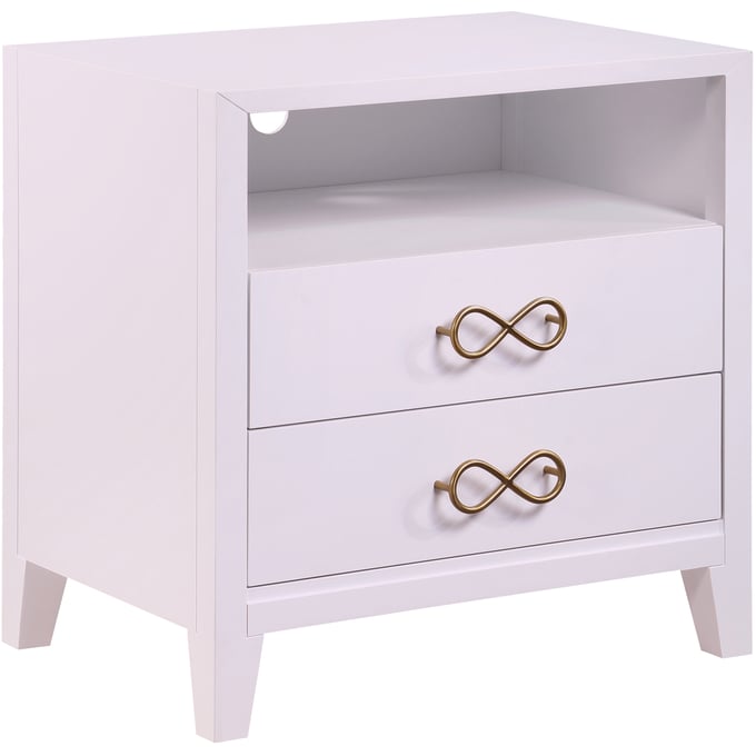 Meridian Furniture Bowtie Pink Gold Night Stand MRD-899PINK-NS