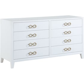 Meridian Furniture Bowtie White Gold Dresser