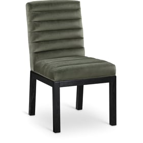 Meridian Furniture Evelyn Green Velvet Black Dining Chair