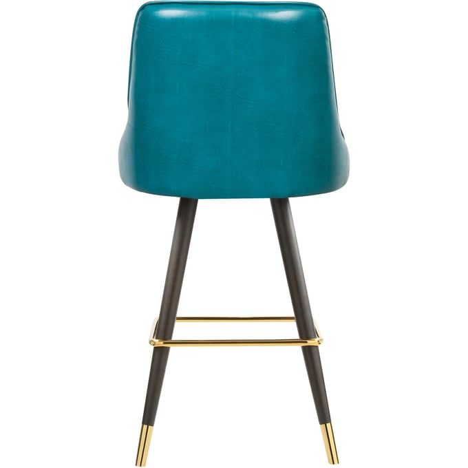 Teal leather counter discount stools