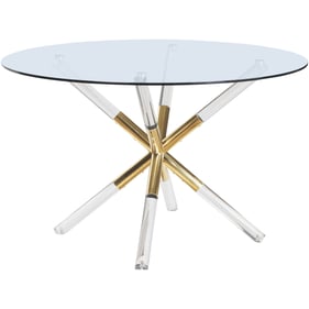 Meridian Furniture Mercury Gold Round Dining Table